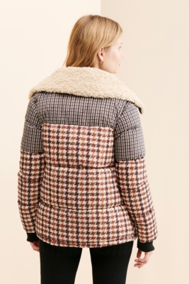 Houndstooth Puffer Jacket | Nuuly