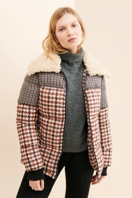 Houndstooth Puffer Jacket | Nuuly Rent