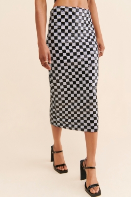 【as\"on】 LONDON CHECK MIDI SKIRT◆ MUSINSA | ASON LONDON CHECK MIDI SKIRT / BLACK