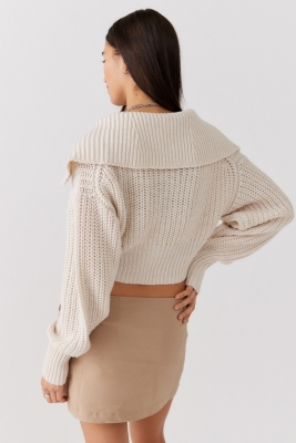 【YOURNUS】Assemble Collar Knit Zip-up Sunny Collared Zip-Up Cardigan | Nuuly