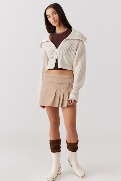 Sunny Collared Zip-Up Cardigan | Nuuly