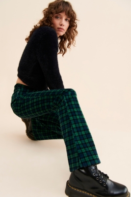 Plaid Corduroy Flare Pants | Nuuly