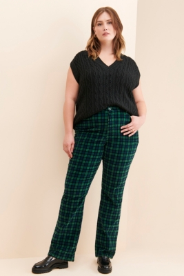 Plaid Corduroy Flare Pants | Nuuly