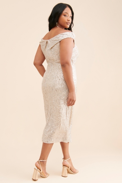 awaylee mae sequin midi dress Awaylee | Dresses | Awaylee Mae Sequin Midi Dress Size 2x Formal Semiformal  Slit Front