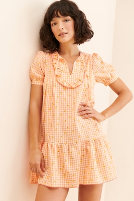 Ruffle bib dress sales