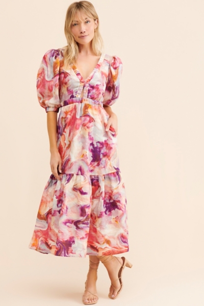 Watercolor Linen Dress | Nuuly