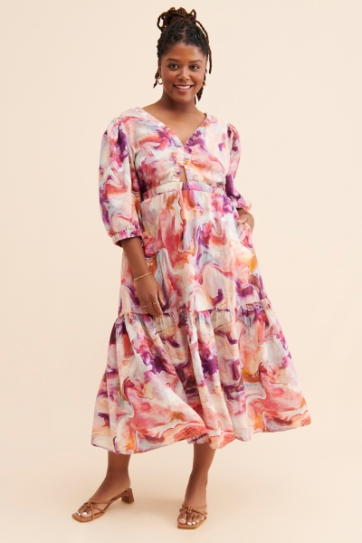 Watercolor Linen Dress | Nuuly