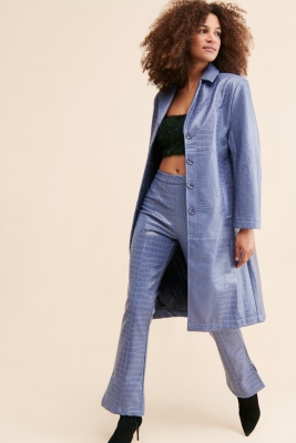 Irah Vegan Leather Croc Coat | Nuuly