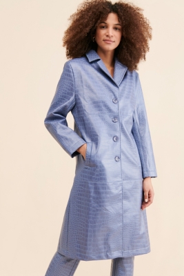Irah Vegan Leather Croc Coat | Nuuly