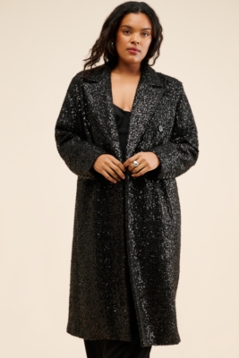 Sequin Embellished Overcoat Nuuly