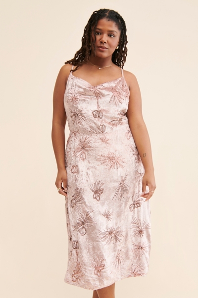 Velvet Embellished Midi Dress | Nuuly