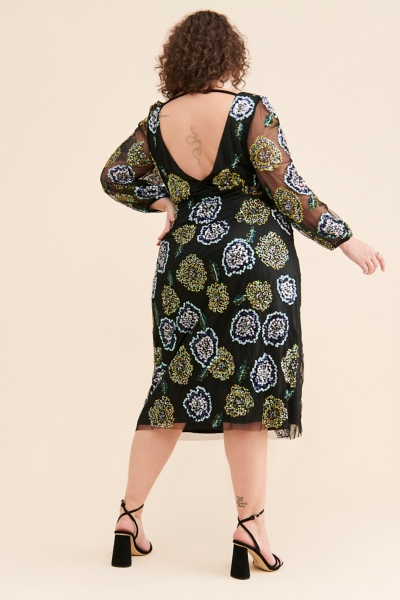 let me be floral sequin dress Anthropologie Let Me Be Mini Dress Sequin Floral Pink Size XS