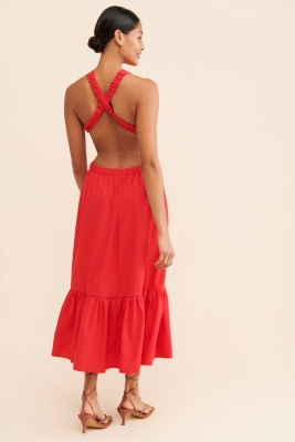 Open Back Maxi Dress