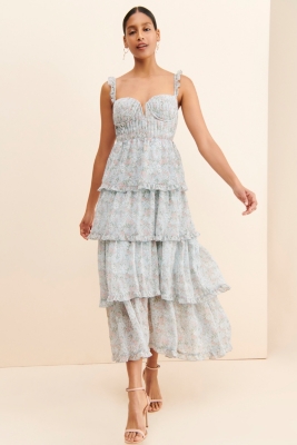 Flutter Strap Maxi Dress