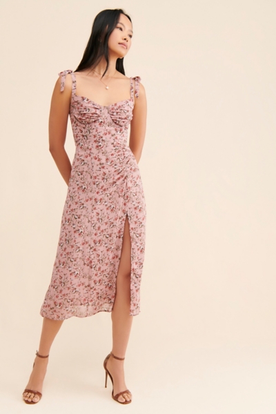 white christmas dresses TIE STRAP DENIM MINI DRESS