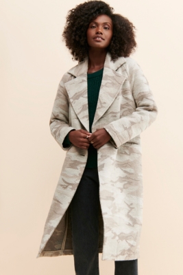 Patterned overcoat best sale