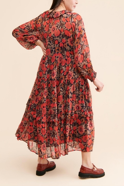 sachin and babi light blue dress Daria Draped Chiffon Maxi Dress - Pastel Nectarine main image 0