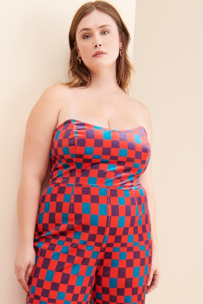 Velvet Check Jumpsuit | Nuuly