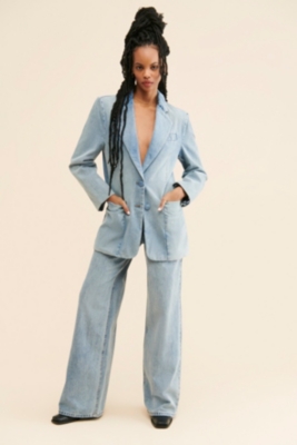 【YOURNUS】Back Denim Vintage Blazer Vintage blazer with denim – NEARON STUDIO