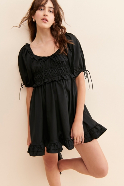 denielle mini dress black Guizio Noire Mini Dress Black / L