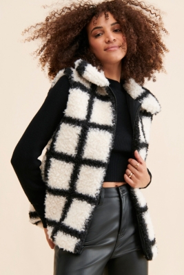 sulvam fake fur vest