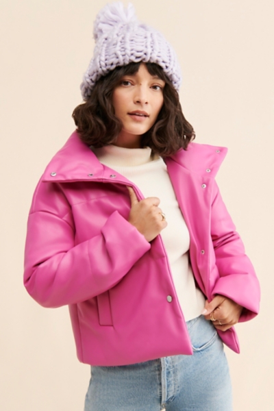 Anastasia Vegan Leather Puffer | Nuuly