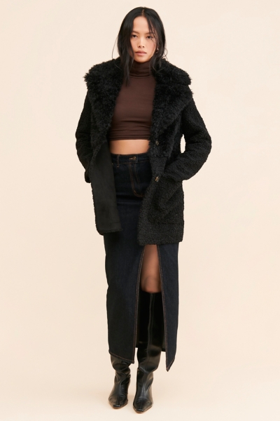 Glenn Faux Fur Mix Coat | Nuuly