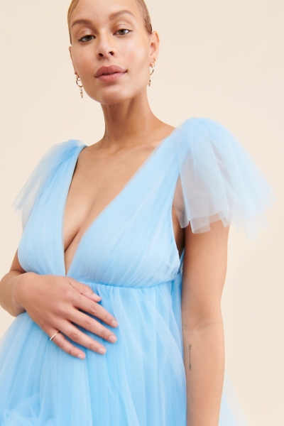 Maternity Tiered Tulle Dress