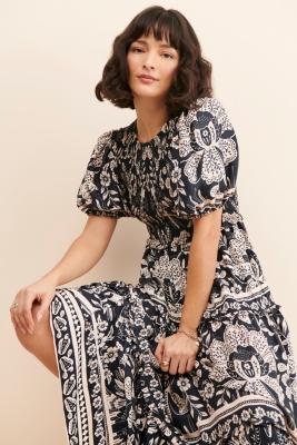 Graphic Floral Maxi Dress