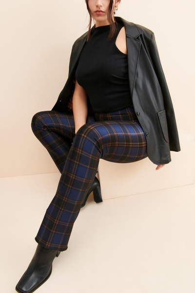 Plaid High-Rise Pants | Nuuly