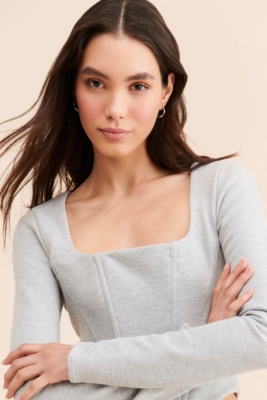 トップス ameri Corset Like Knit Blue トップス ameri Corset Like Knit Blue CorsetsNmore Women's