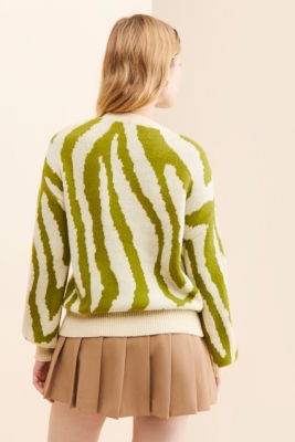 【当店限定販売】 Knit Zebra Sweater Nuuly | トップス