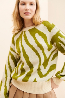 Zebra Knit Sweater | Nuuly