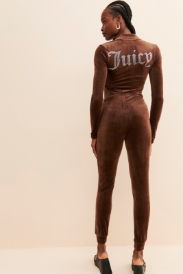 Juicy Couture Cutout Velour Jumpsuit