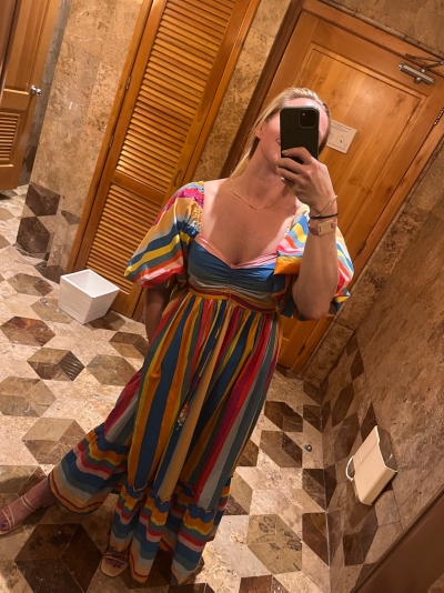 Striped Scarf Maxi Dress | Nuuly