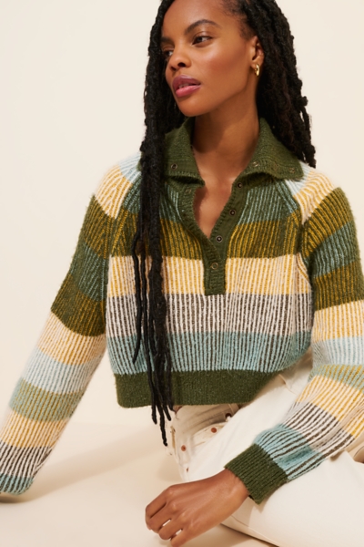 トップス MUU STUDIO Henley neck knit Lexi Henley Sweater | Nuuly