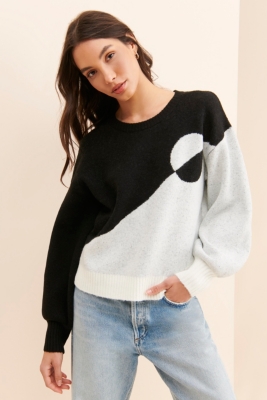 Half And Half Knit Sweater Nuuly