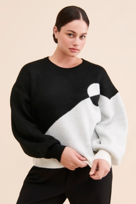 Half And Half Knit Sweater Nuuly