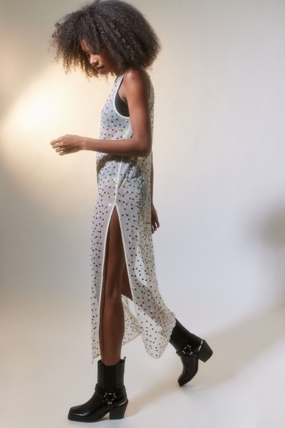 Sheer Sequin Midi Dress | Nuuly
