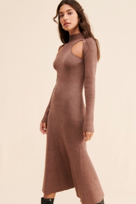 Mock Neck Knit Midi Dress | Nuuly