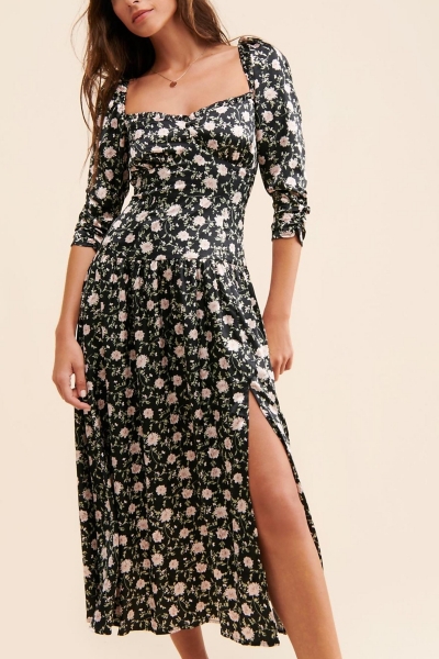 Sweetheart Floral Midi Dress | Nuuly
