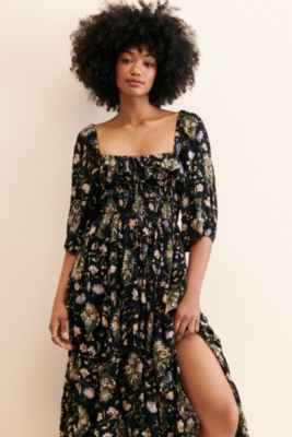 Oasis Printed Midi Dress