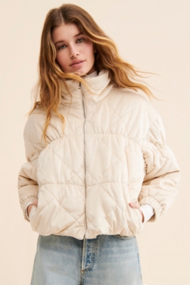 Cosmic Quilted Velvet Puffer