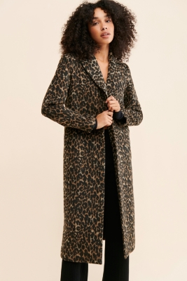 Animal Printed Overcoat | Nuuly