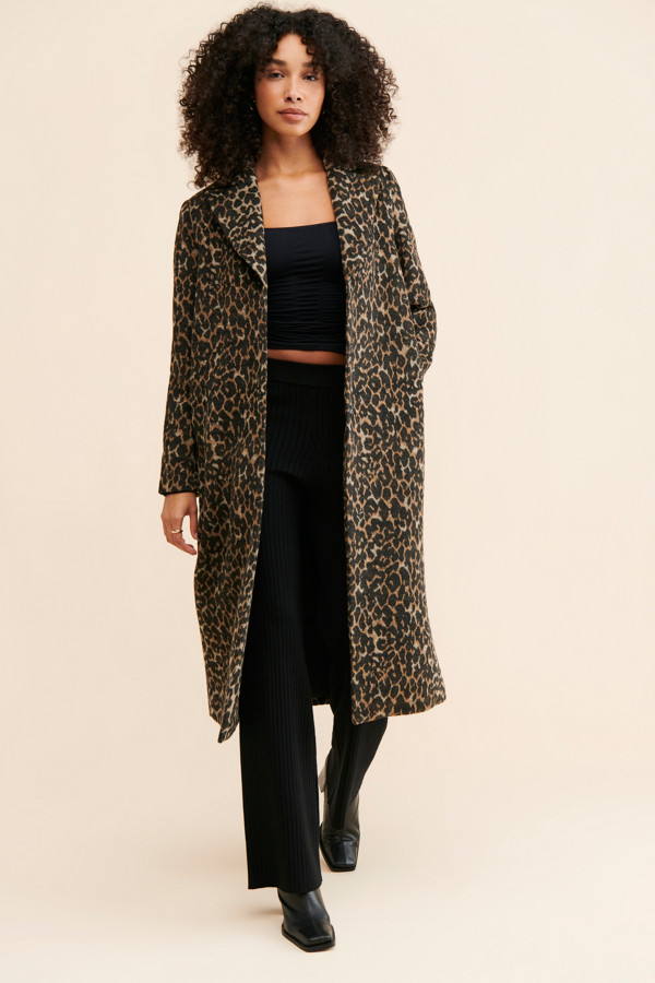 Animal Printed Overcoat | Nuuly Animal Printed Overcoat | Nuuly