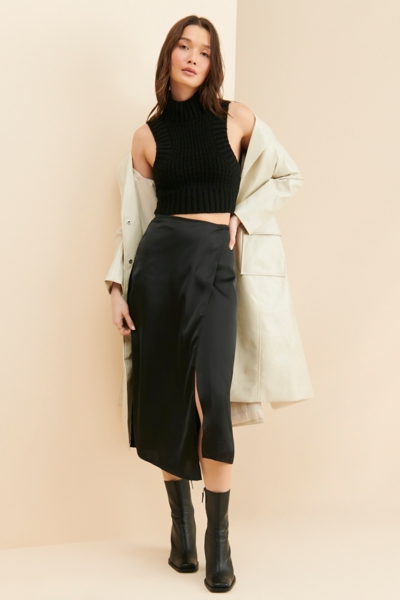 Satin Wrap Midi Skirt | Nuuly