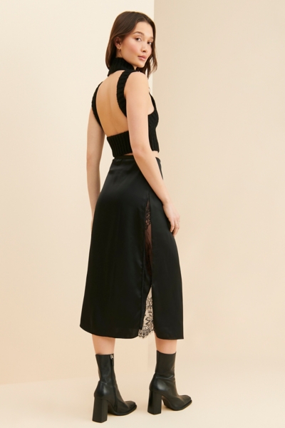 Satin Wrap Midi Skirt | Nuuly