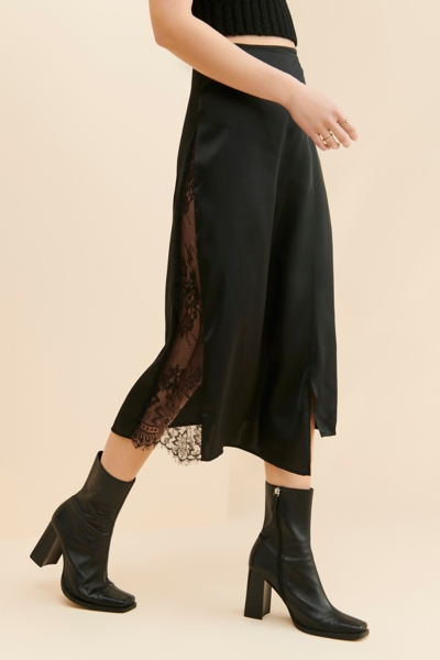 Satin Wrap Midi Skirt | Nuuly