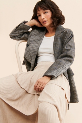 ◆overdue flair◆ RUFFLERIB KNIT SKIRT S827823 Flair Skirt | Fitted Ribbed Knit Midi Skirt - Rita Row