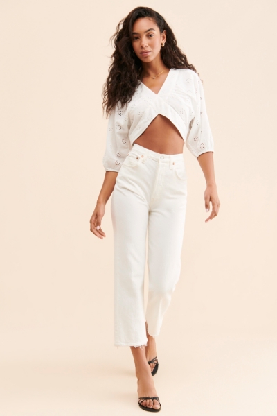 Aja Eyelet Top | Nuuly